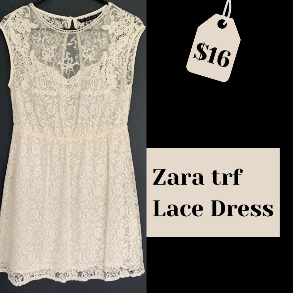 NWOT Zara trf Ivory Lace Dress